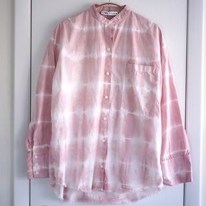 ZARA Tie-dye cotton shirt women's M